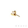 316L SURGICAL STEEL THREADLESS PUSH IN ROUND CZ TRINITY TOP PART